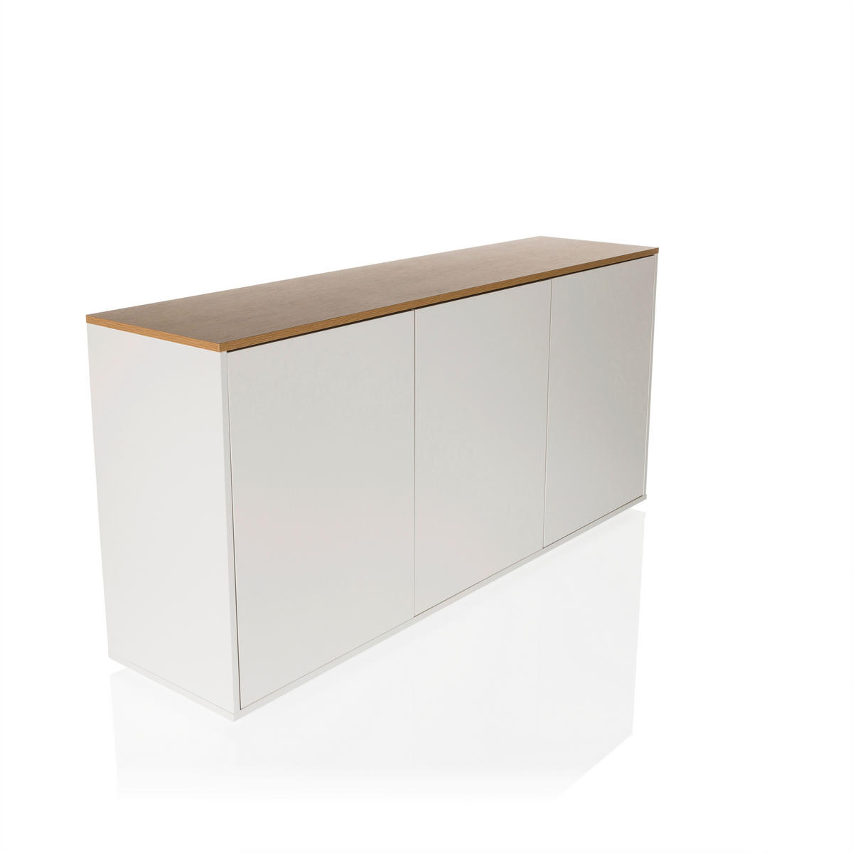 SIDEBOARD  in 160/76/40 cm  - Eichefarben/Weiß, MODERN, Holzwerkstoff (160/76/40cm) - MID.YOU