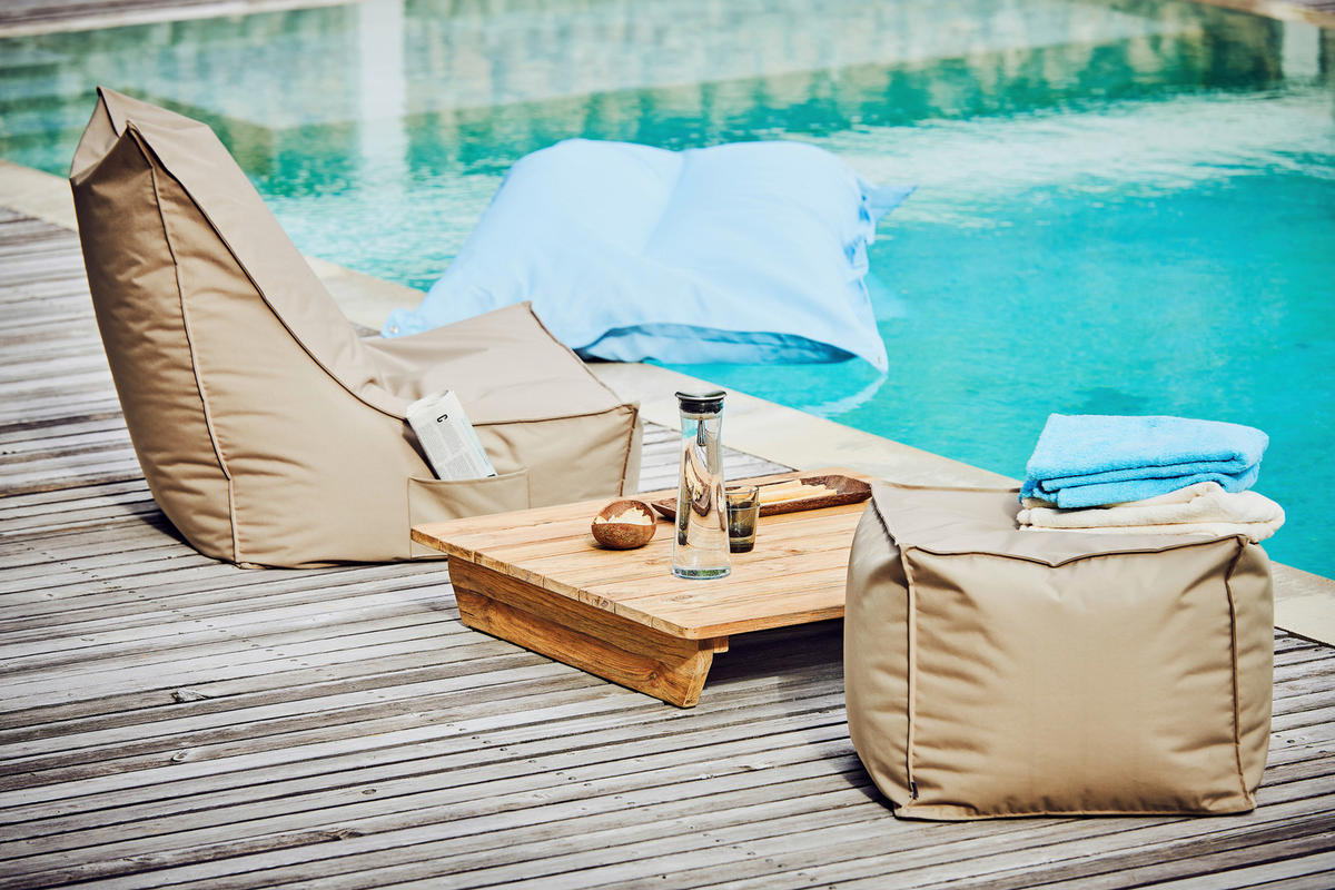 OUTDOORSITZSACK Uni  - Taupe, Design, Textil (55/45/55cm) - Jan Kurtz