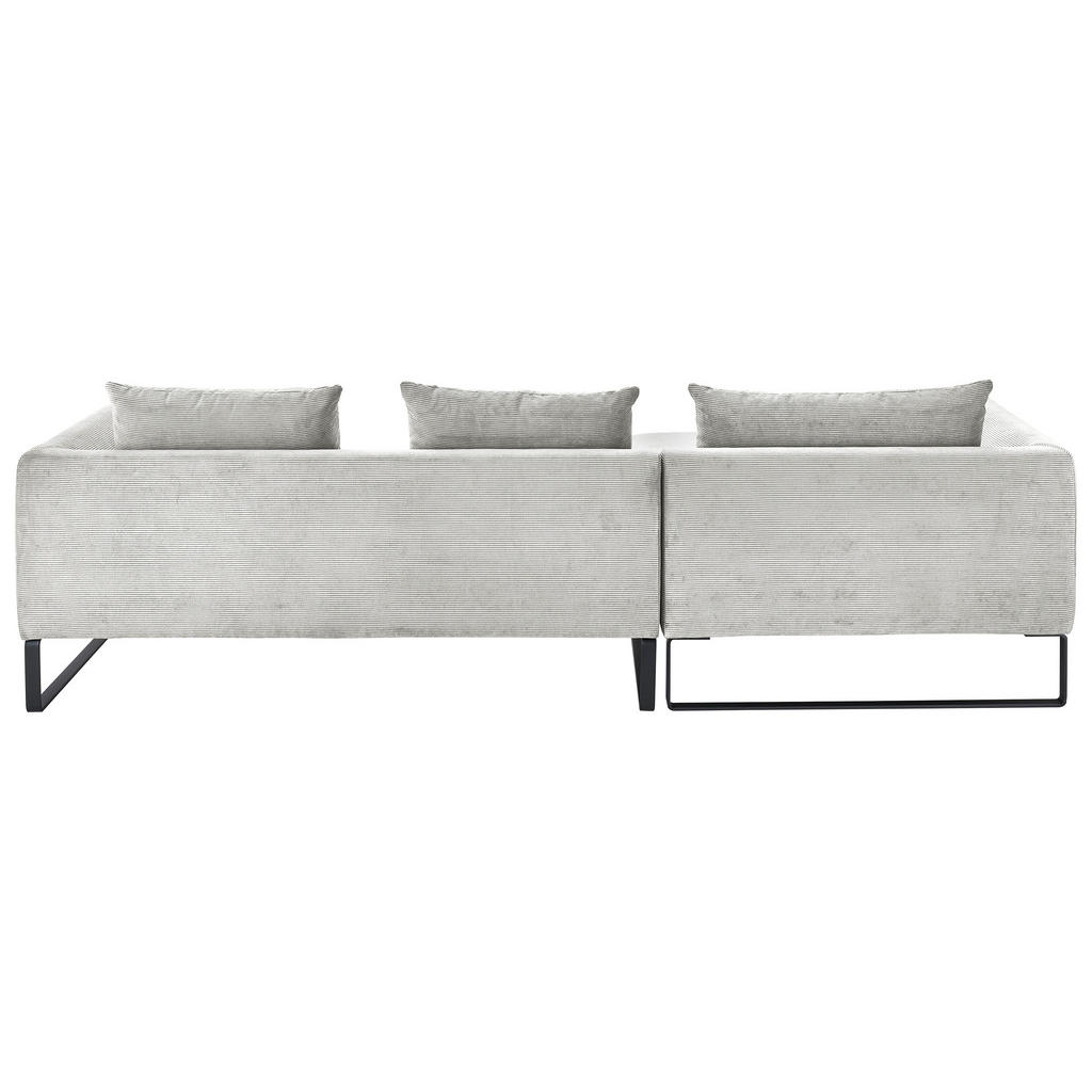 Thumbnail - Hom`in Ecksofa, Hellgrau, Textil, 4-Sitzer, Ottomane links, L-Form, 284x178 cm, Blauer Engel, Goldenes M, Oeko-Tex® Stan...