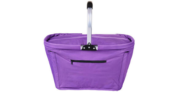EINKAUFSKORB 50/27/27 cm - Lila/Alufarben, Basics, Kunststoff/Textil (50/27/27cm) - Boxxx