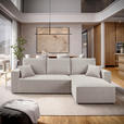 ECKSOFA  in Cord Naturfarben  - Schwarz/Naturfarben, KONVENTIONELL, Kunststoff/Textil (241/138cm) - Carryhome