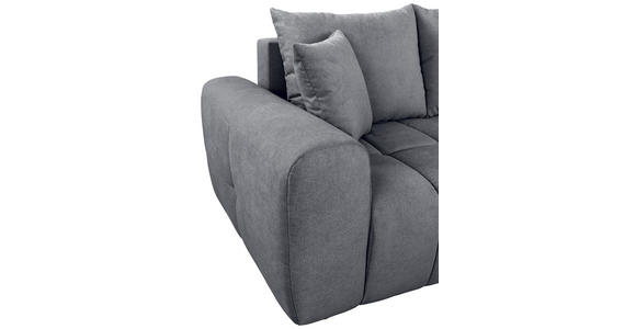 ECKSOFA Dunkelgrau Velours  - Dunkelgrau/Schwarz, KONVENTIONELL, Kunststoff/Textil (298/168cm) - Carryhome