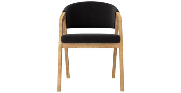 ARMLEHNSTUHL in Mikrofaser - Anthrazit, KONVENTIONELL, Holz/Textil (59/96/60cm) - Carryhome