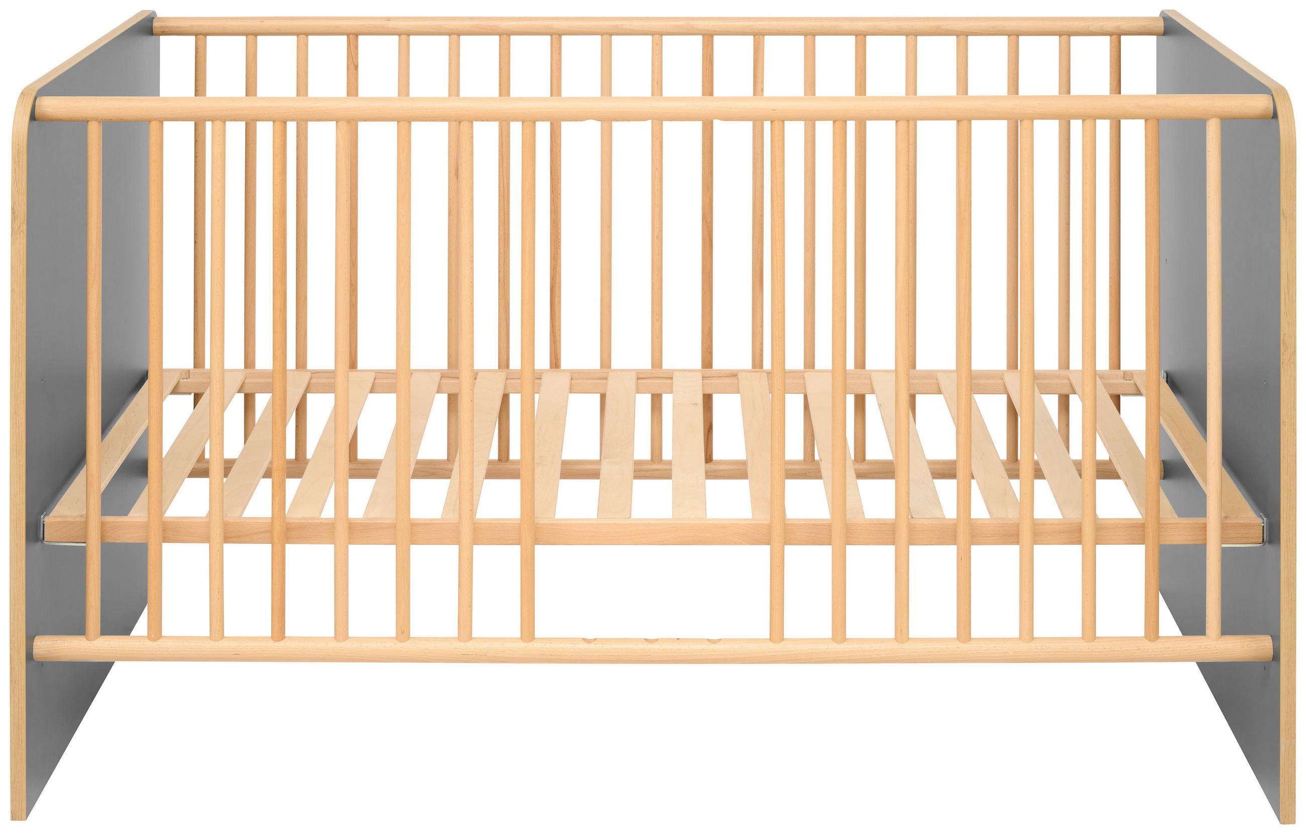 GITTERBETT  143/80,5/81,7 cm   - Graphitfarben/Eiche Artisan, Basics, Holz/Holzwerkstoff (143/80,5/81,7cm) - My Baby Lou