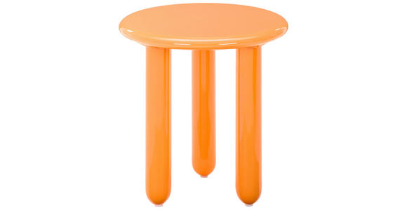 BEISTELLTISCH 50/50/50,5 cm Orange rund  - Orange, Design, Holzwerkstoff (50/50/50,5cm) - Novel