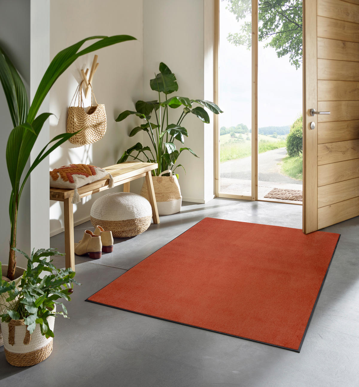 FLACHWEBETEPPICH  Wohnzimmer 120/180 cm Spice Rust Rot rechteckig  - Rot, KONVENTIONELL, Kunststoff/Textil (120/180cm) - wash+dry
