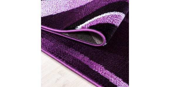 FLACHWEBETEPPICH 240/340 cm Parma Schwarz, Weiß, Violett  - Violett/Schwarz, Design, Textil (240/340cm) - Novel