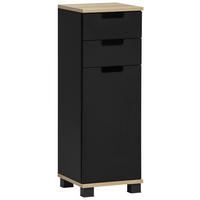 MIDISCHRANK 30,3/88,1/32,6 cm  - Eichefarben/Schwarz, MODERN, Holzwerkstoff/Kunststoff (30,3/88,1/32,6cm) - Stylife