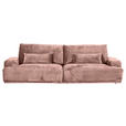 BIGSOFA Chenille Altrosa  - Schwarz/Altrosa, KONVENTIONELL, Kunststoff/Textil (282/73/115cm) - Carryhome