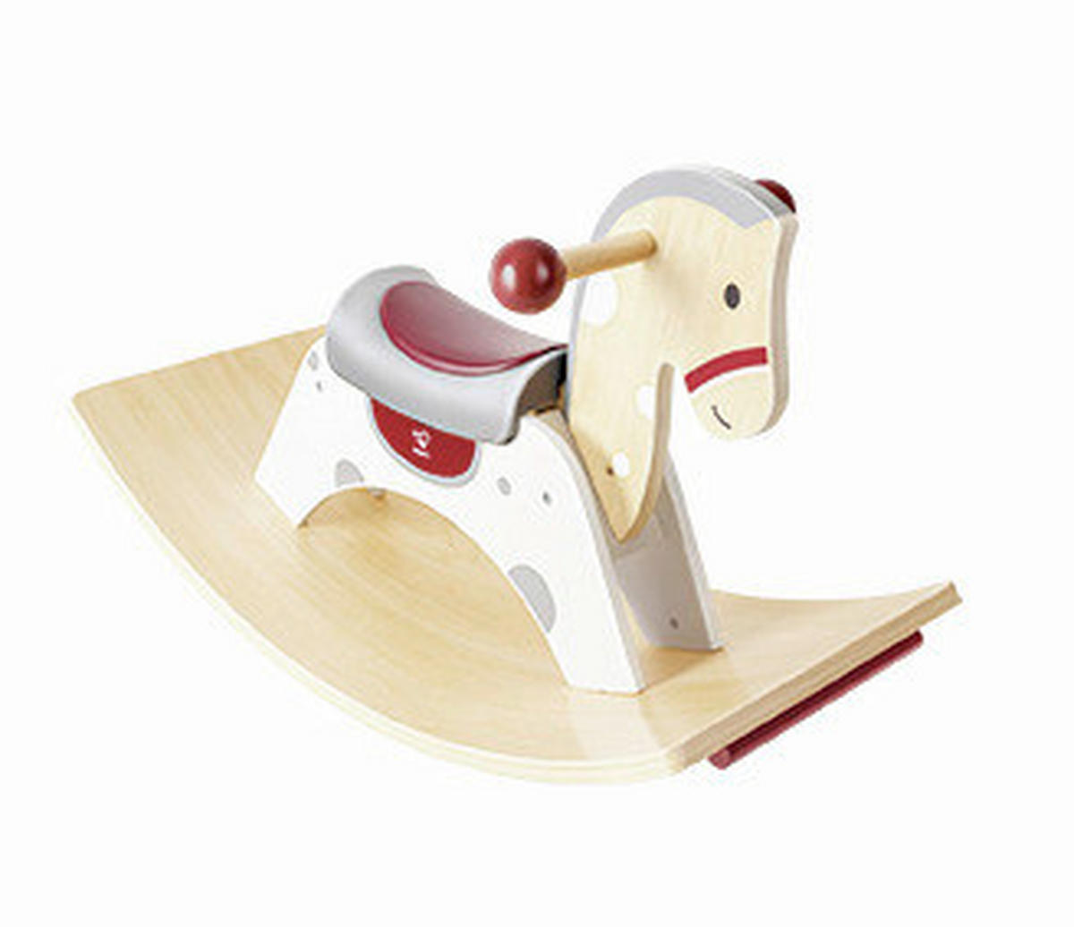 SCHAUKELPFERD - Rot/Buchefarben, Basics, Holz/Holzwerkstoff (70/41,8/30cm) - Hape