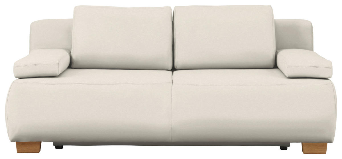 BOXSPRINGSOFA in Webstoff Creme  - Creme/Naturfarben, MODERN, Holz/Textil (205/93/108cm) - Venda