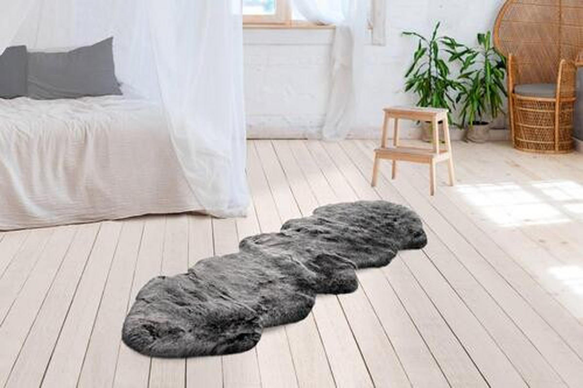 KOBEREC S VYSOKÝM VLASEM, 60/180 cm, antracitová - antracitová, Design, textil (60/180cm)