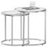 SATZTISCH in Silberfarben - Silberfarben, Design, Glas/Metall (46/41/48/43/46/41cm) - Xora SATZTISCH in Silberfarben - Silberfarben, Design, Glas/Metall (46/41/48/43/46/41cm) - Xora