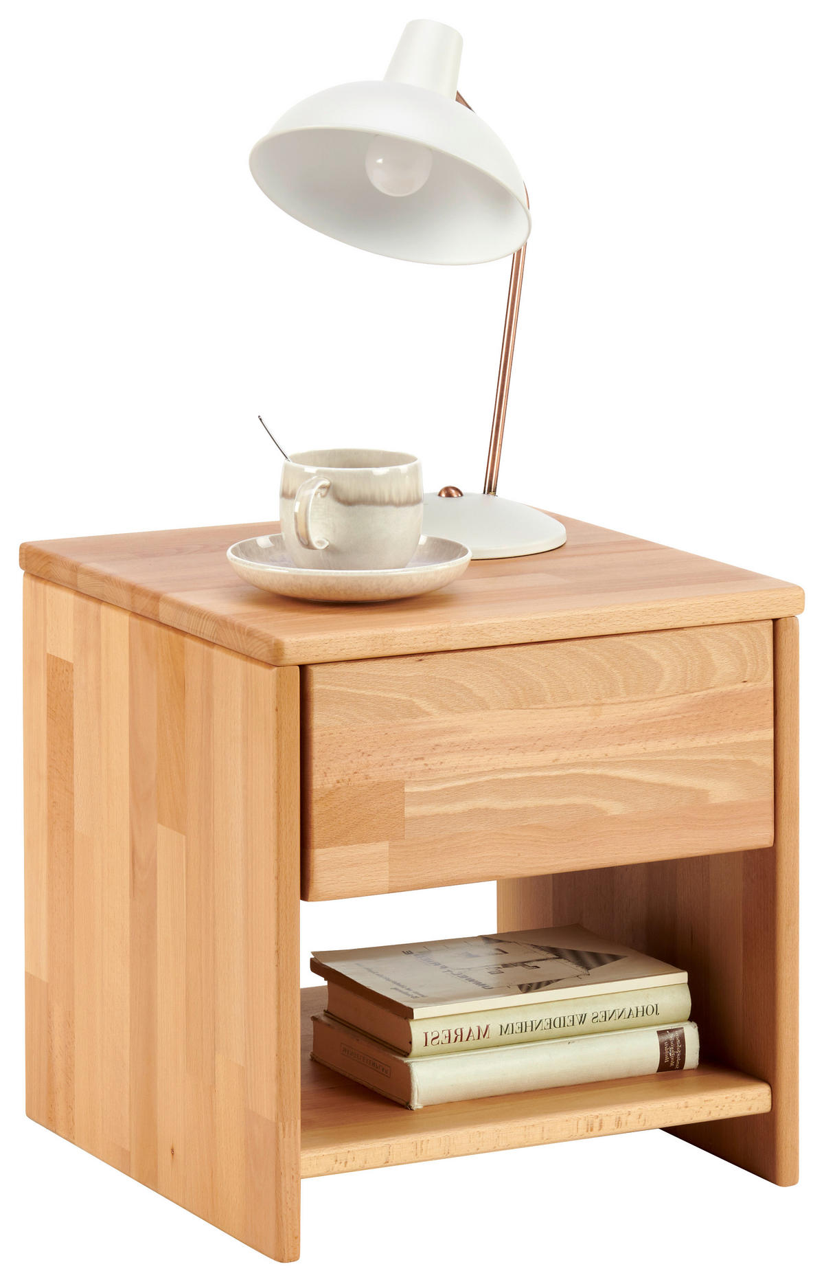 NACHTSCHRANK 40/40/40 cm Kernbuche massiv  - Natur, Holz (40/40/40cm) - MID.YOU