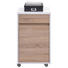 ROLLCONTAINER Sonoma Eiche, Weiß - Weiß/Sonoma Eiche, Design, Holzwerkstoff/Kunststoff (45/76/60cm) - CARRYHOME