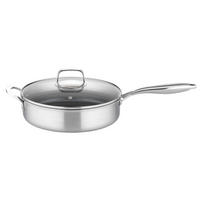 SCHMORPFANNE INOXXA BLACK Vitaflon® Quarzit Beschichtung 28 cm  - Edelstahlfarben/Transparent, Basics, Glas/Metall (28cm) - GSW