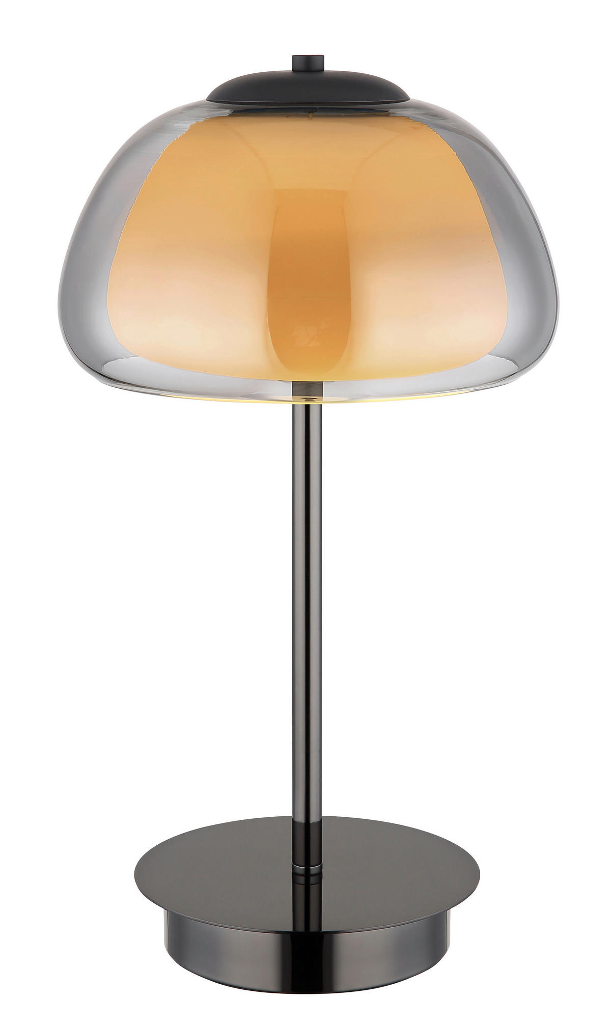 STOLNÍ LED LAMPA, dálkový ovladač, 25/46 cm  - šedá/bílá, Design, sklo (25/46cm) - Globo