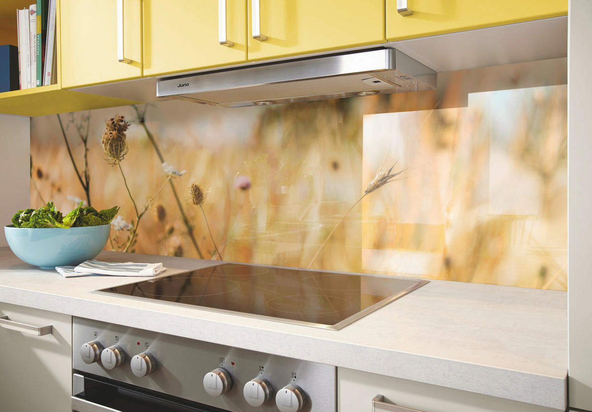 EINBAUKÜCHE UMANI  - Gelb/Grau, Design, Holzwerkstoff - Novel