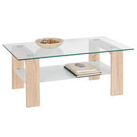 DOHÁNYZÓASZTAL Üveg, faalapú anyag 110/65/45 cm   - tölgyfa színű/Sonoma tölgy, Design, faalapú anyag/Üveg (110/65/45cm) - Carryhome