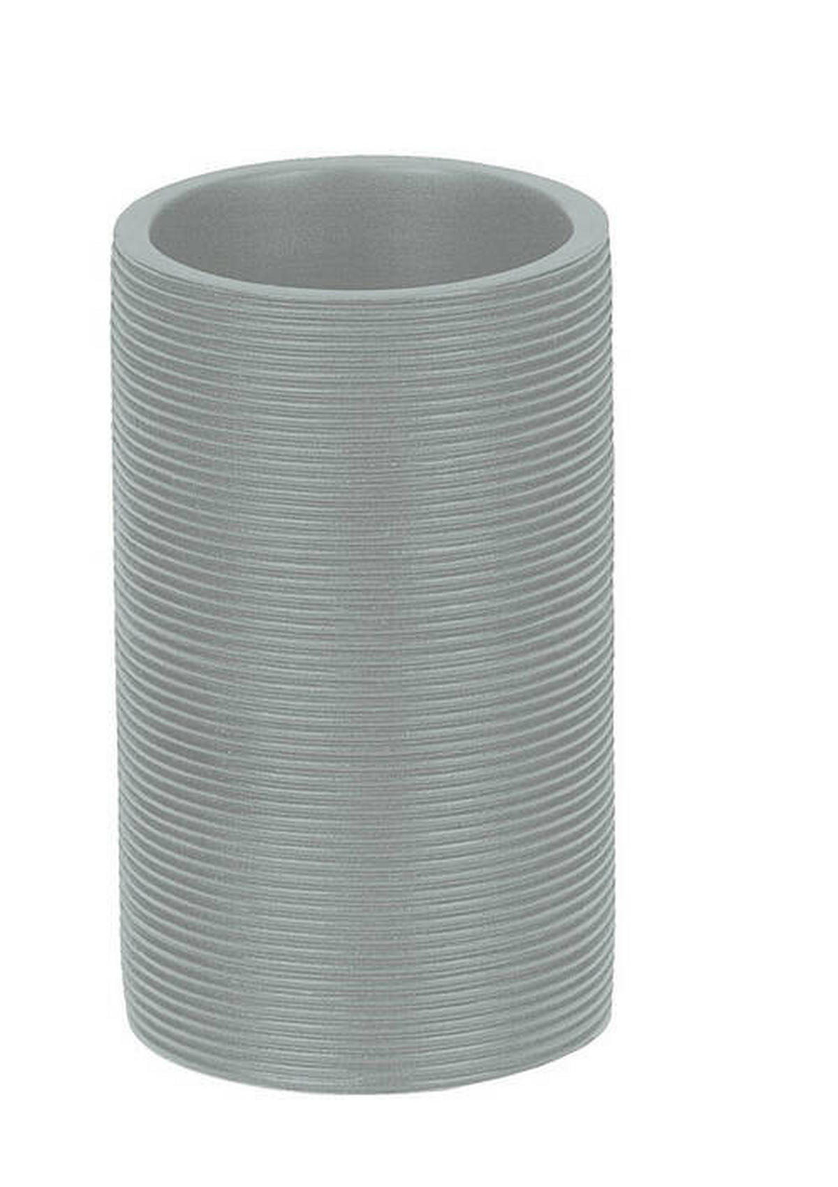 ZAHNPUTZBECHER  - Platinfarben, Basics, Kunststoff (6,6/11cm) - Kleine Wolke