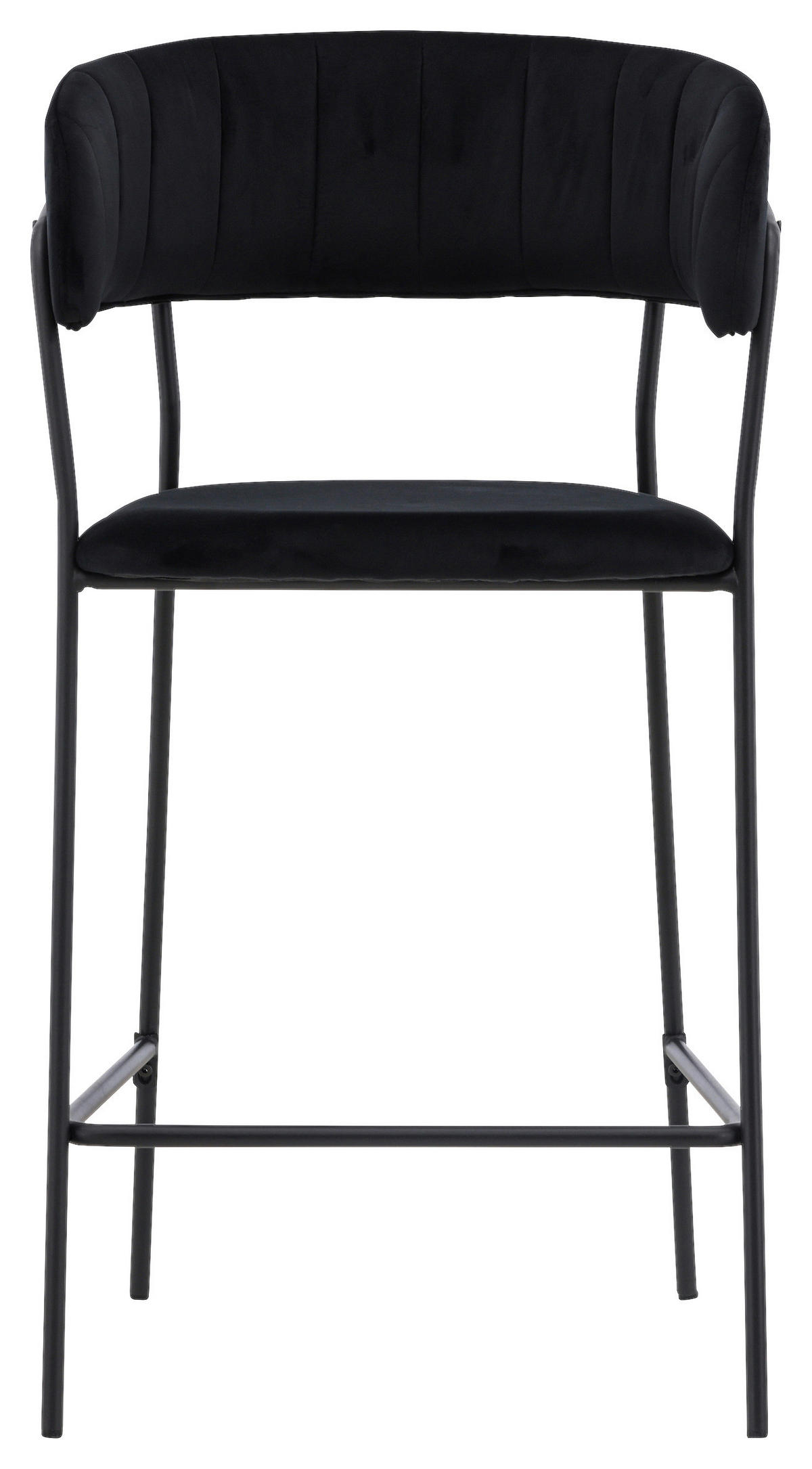 BARHOCKER-SET in Schwarz  - Schwarz, Design, Textil/Metall (53/97/49cm) - Livetastic