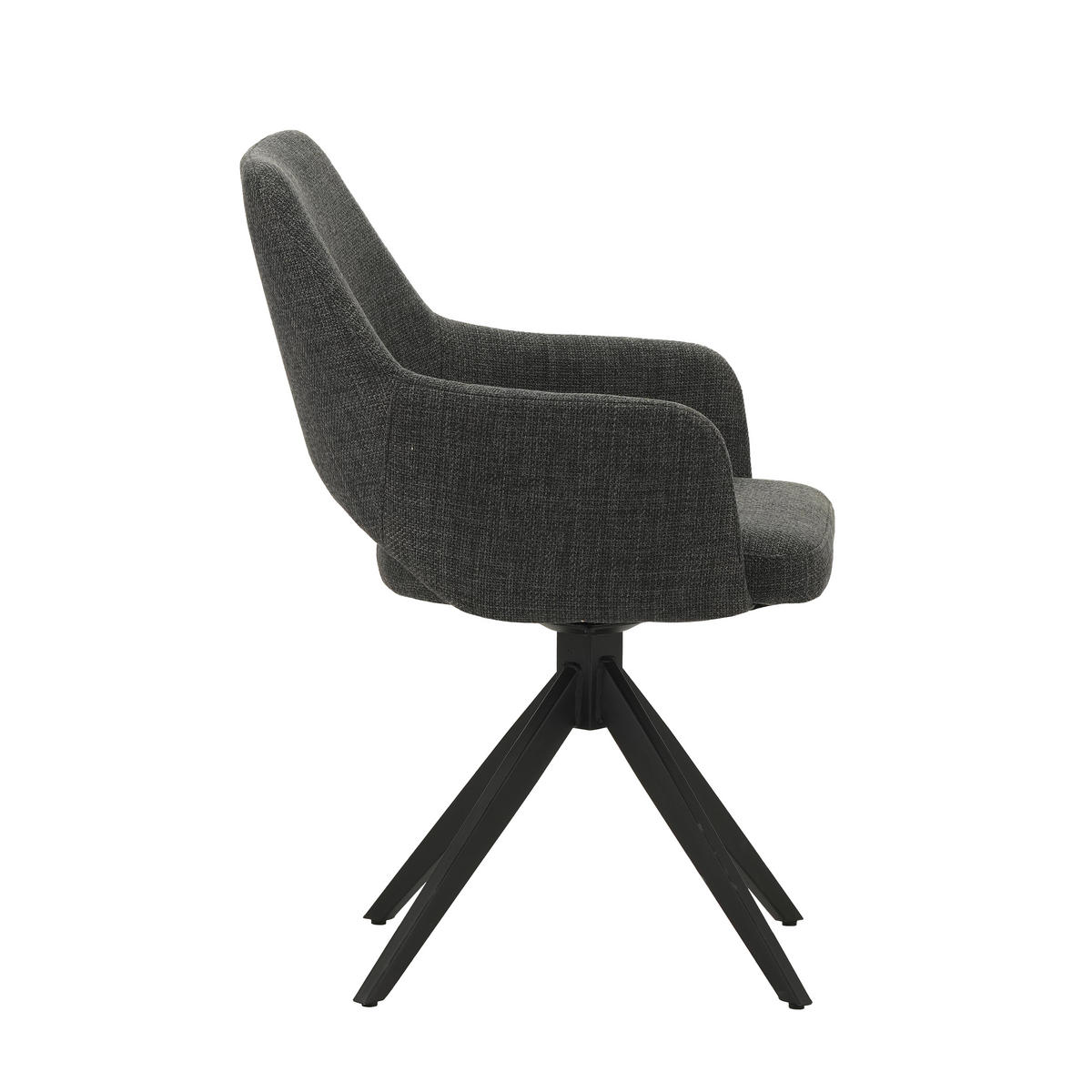 ŽIDLE, antracitová - černá/antracitová, Moderní, kov/textil (54,5/85/61,5cm) - MID.YOU