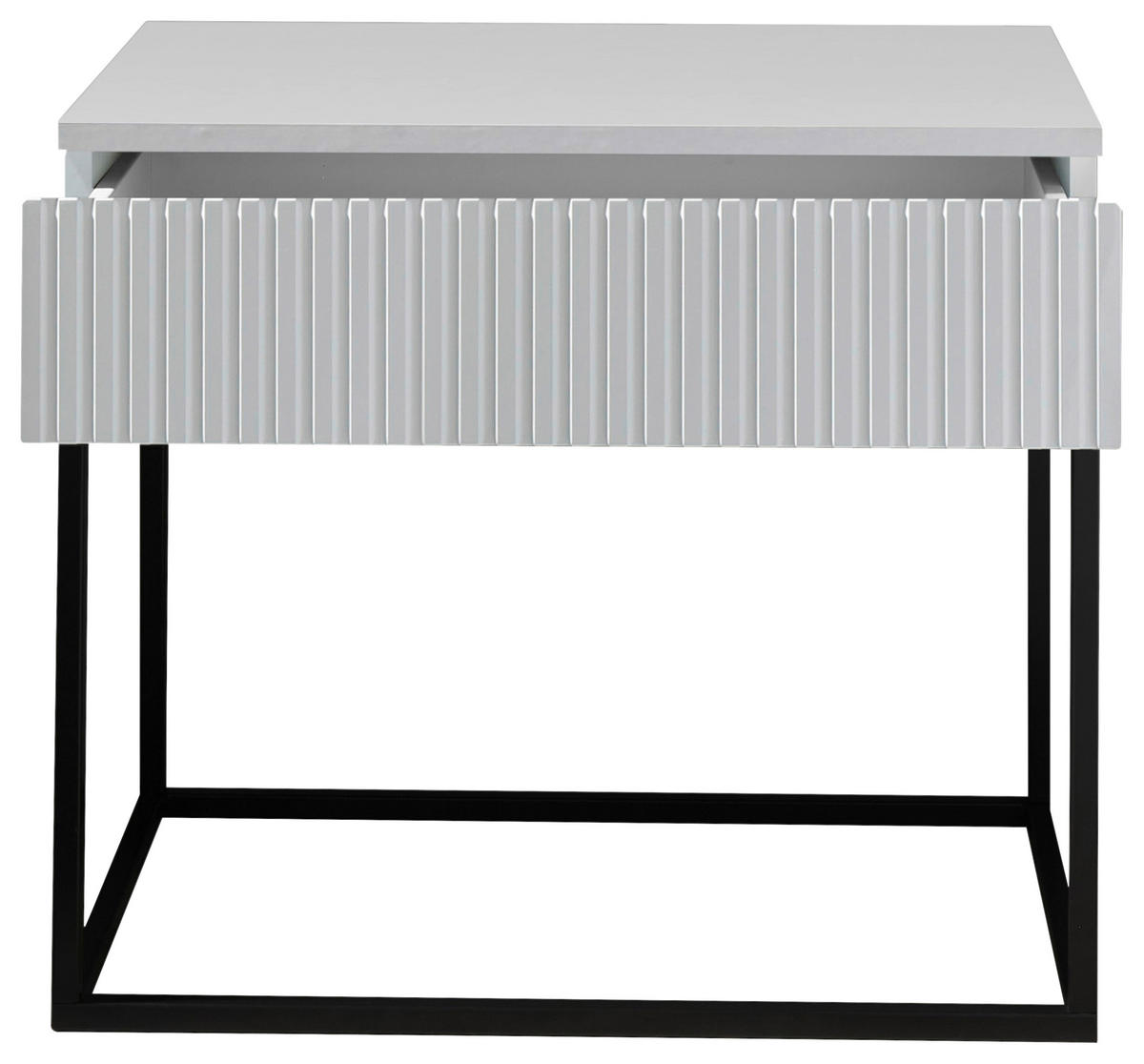NOĆNI ORMARIĆ crna, bijela   - bijela/crna, Moderno, drvni materijal/metal (60/52/38,5cm) - Livetastic