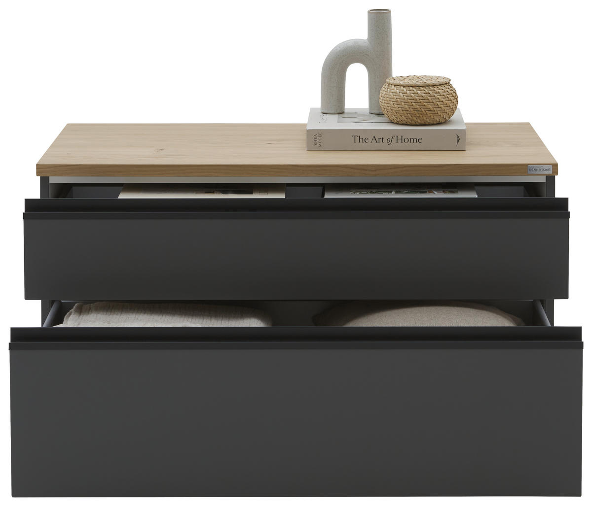 LOWBOARD  in 90/46/41 cm  - Eichefarben/Anthrazit, Design, Holzwerkstoff/Kunststoff (90/46/41cm) - Dieter Knoll