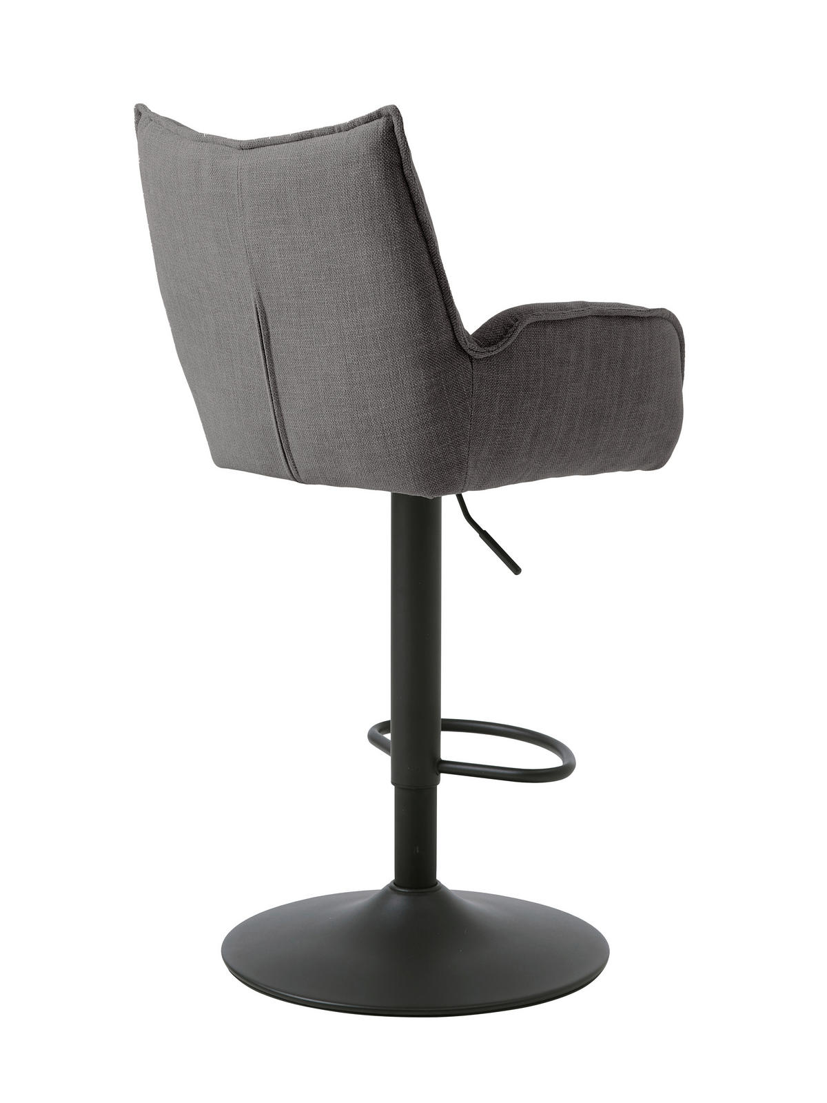 BARHOCKER-SET in Graphitfarben  - Graphitfarben/Schwarz, MODERN, Textil/Metall (52/98,5-113,5/53cm) - Livetastic