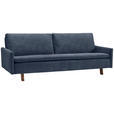 SCHLAFSOFA Flachgewebe Dunkelblau  - Eichefarben/Dunkelblau, KONVENTIONELL, Holz/Textil (220/85/98cm) - Carryhome