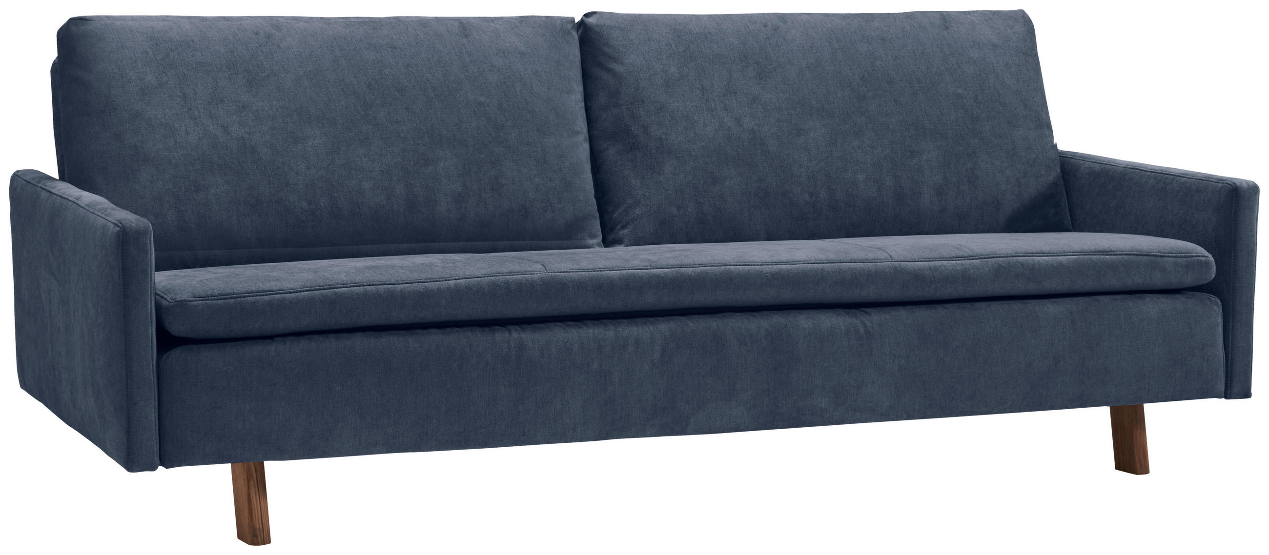 SCHLAFSOFA Flachgewebe Dunkelblau - Eichefarben/Dunkelblau, KONVENTIONELL, Holz/Textil (220/85/98cm) - Carryhome