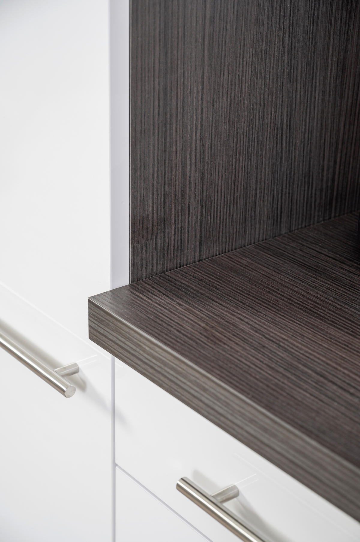 KÜCHENBLOCK 270 cm   in Grau, Weiss  - Weiss/Alufarben, Konventionell, Holzwerkstoff/Metall (270cm) - Respekta