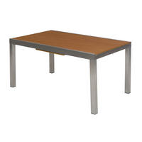 GARTENTISCH 150/90/75 cm  - Silberfarben/Naturfarben, KONVENTIONELL, Kunststoff/Metall (150/90/75cm) - Gardenson