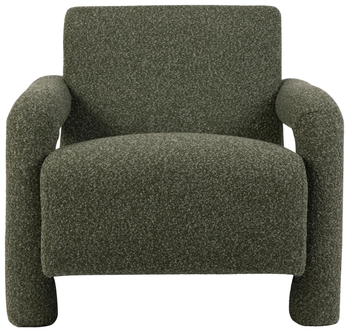 SESSEL in Bouclé Grün  - Grün, Design, Holz/Textil (78/90/73cm) - Livetastic