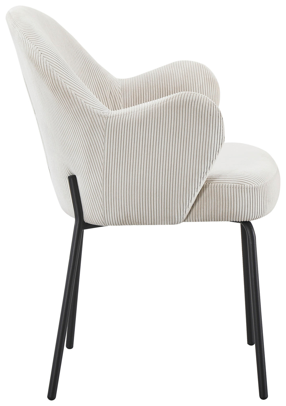 STOLICA S NASLONOM ZA RUKE  crna, bež  metal, tekstil      - bež/crna, Moderno, metal/tekstil (58/82/63cm) - Livetastic