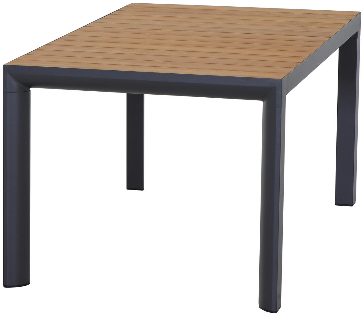 GARTENTISCH 140/90/74 cm Metall rechteckig  - Anthrazit/Teakfarben, Basics, Holz/Metall (140/90/74cm) - Siena Garden