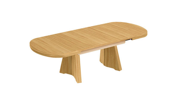 COUCHTISCH in Holz, Metall 125-165,5/71/54-73 cm - Eichefarben, KONVENTIONELL, Holz/Metall (125-165,5/71/54-73cm) - Venda