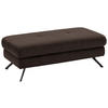 HOCKER in Textil Dunkelbraun  - Dunkelbraun/Schwarz, Design, Textil/Metall (130/47/65cm) - Beldomo System