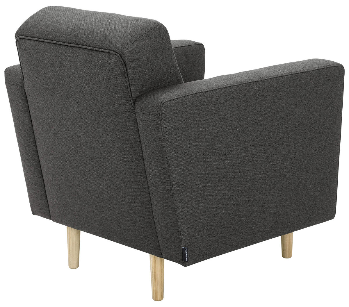 SESSEL in Flachgewebe Anthrazit  - Eschefarben/Anthrazit, Modern, Holz/Textil (75/81/83cm) - Max Winzer