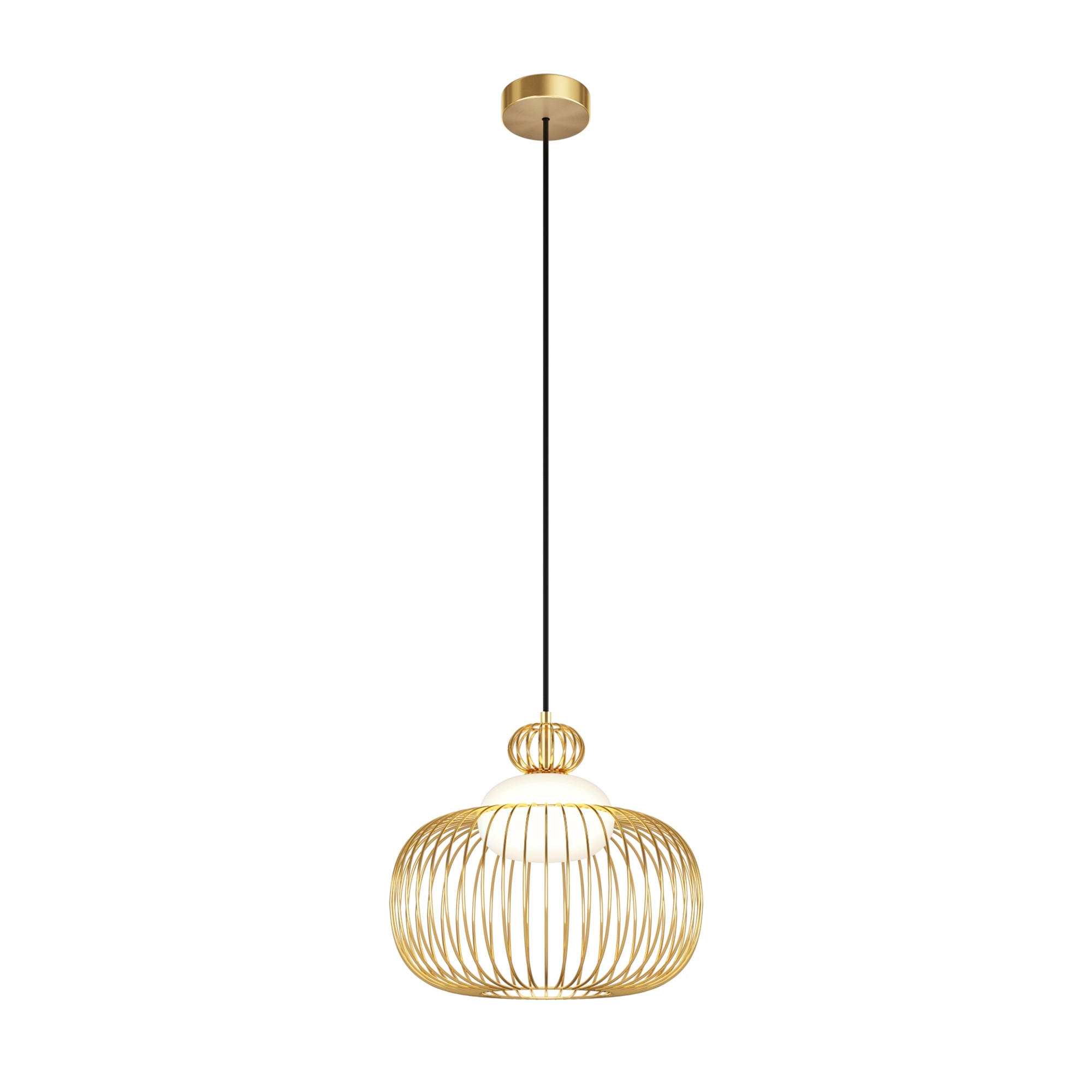 PENDELLAMPA Levitation 34.5/333 cm  - mässingsfärgad, Design, metall (34.5/333cm) - MAYTONI