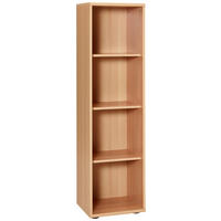 AKTENREGAL 39,3/152,8/39,5 cm  - Buchefarben/Schwarz, Basics, Holzwerkstoff/Kunststoff (39,3/152,8/39,5cm) - MID.YOU