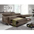 Ecksofa Braun Lederlook - Chromfarben/Braun, Design, Textil/Metall (226/169cm) - Carryhome Ecksofa Braun Lederlook - Chromfarben/Braun, Design, Textil/Metall (226/169cm) - Carryhome