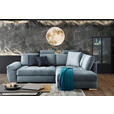 ECKSOFA in Webstoff Hellblau  - Chromfarben/Silberfarben, Design, Kunststoff/Textil (276/212cm) - Carryhome