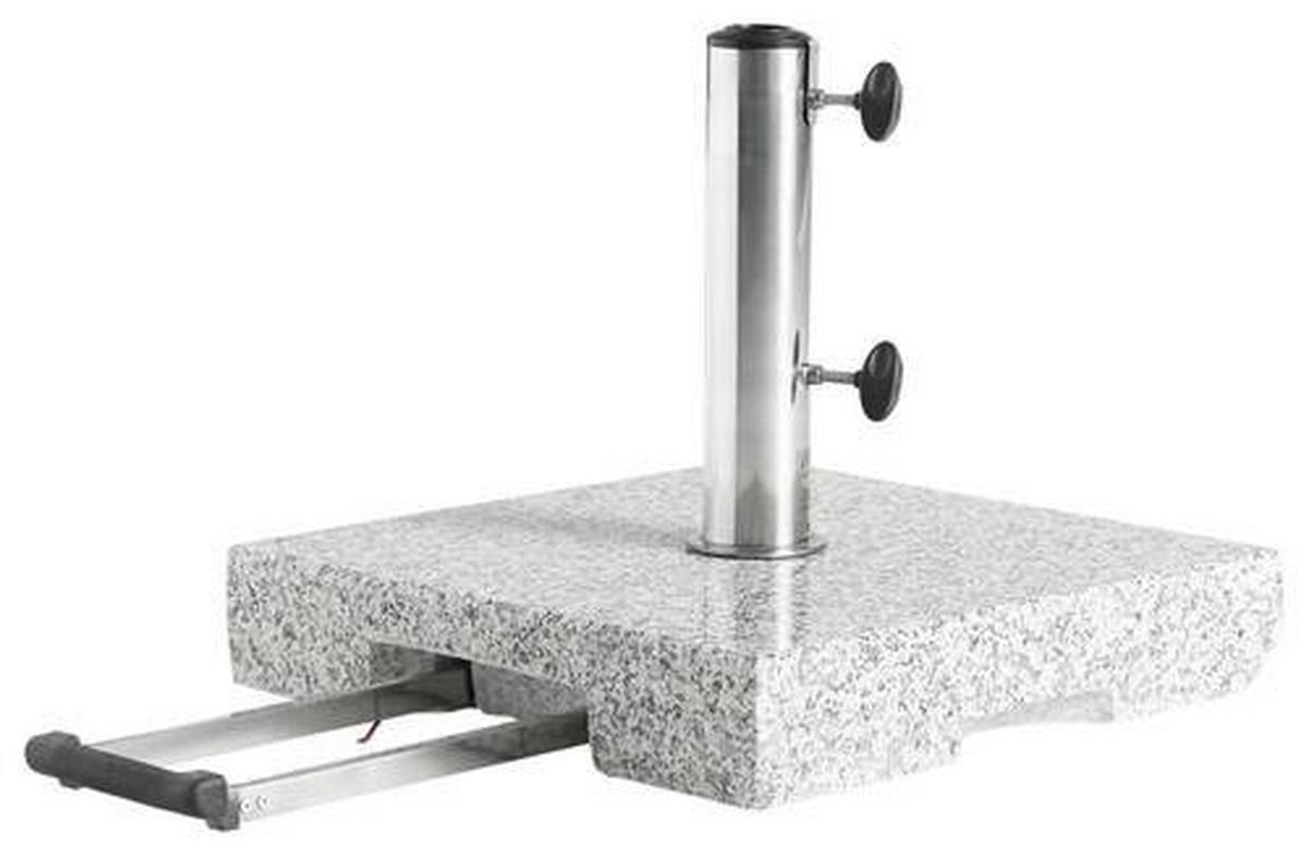 SONNENSCHIRMSTÄNDER Granit Grau  - Grau, Basics, Stein (45/8/45cm) - Doppler