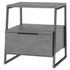 BEISTELLTISCH in Holzwerkstoff 45/50/41 cm  - Schwarz/Grau, Design, Holzwerkstoff/Metall (45/50/41cm) - Livetastic