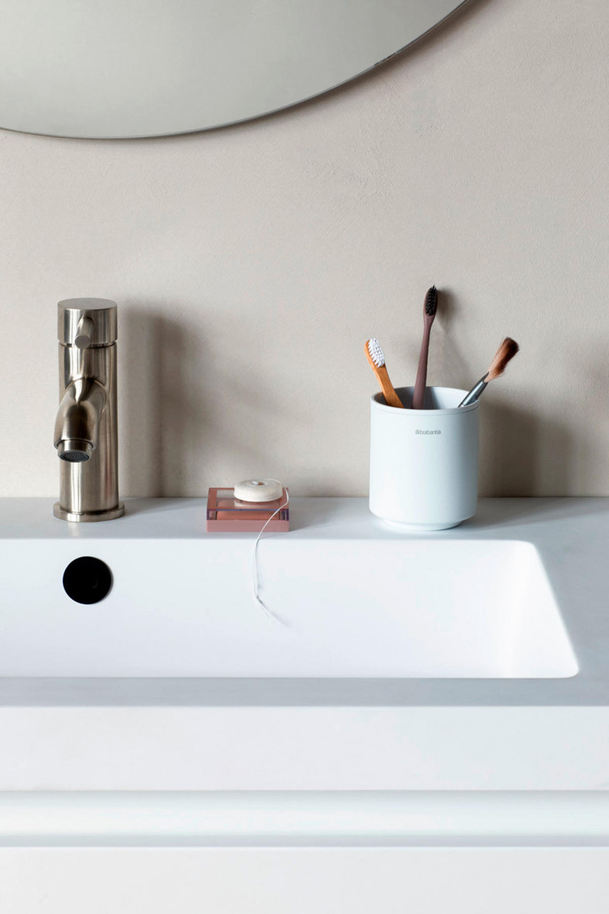 KUPAONSKA ČAŠA  bijela  metal, plastika  MINDSET  - bijela, Basics, metal/plastika (8.1/9.4/8.1cm) - Brabantia