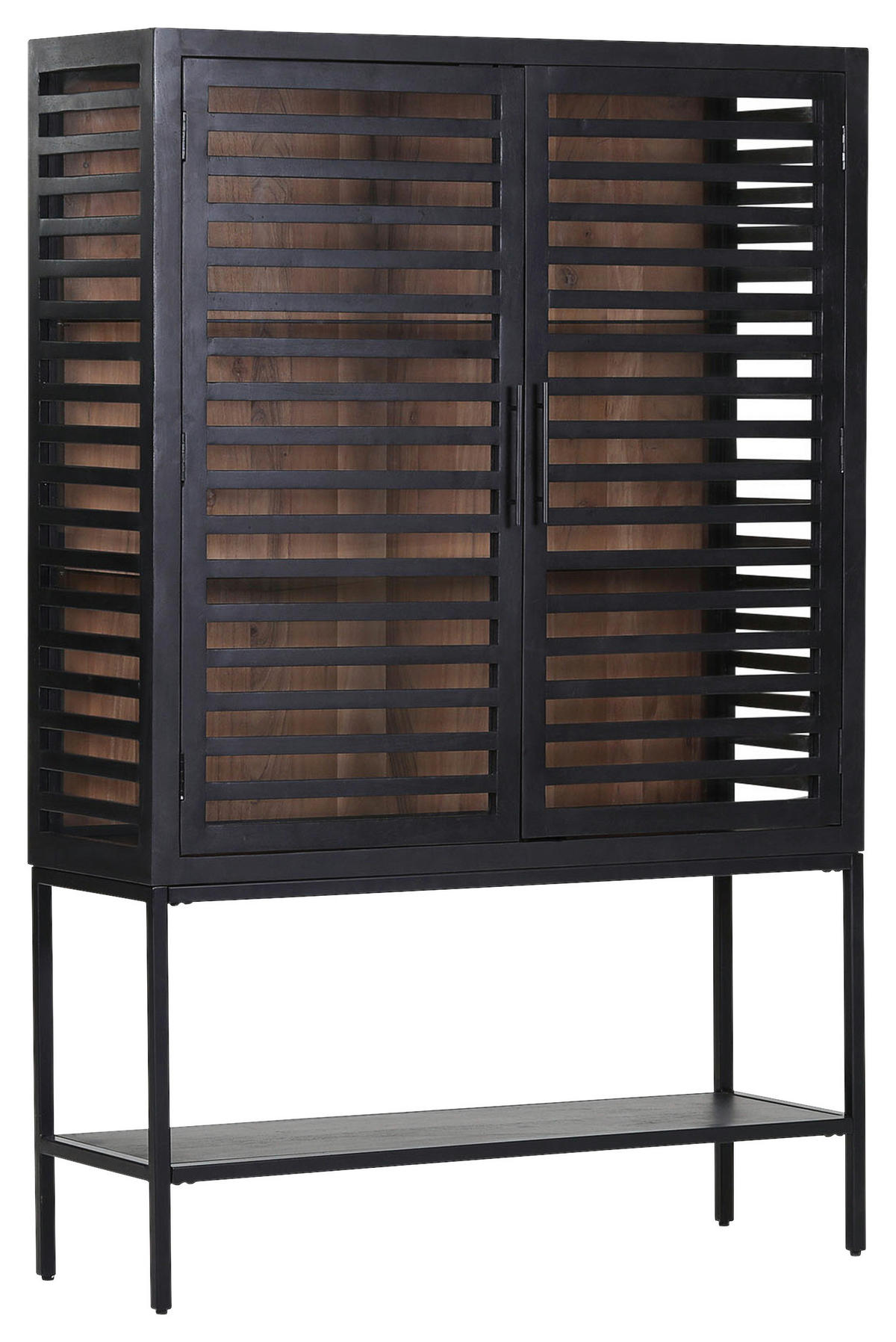 HIGHBOARD  in 120/180/43 cm  - Schwarz/Akaziefarben, LIFESTYLE, Glas/Holz (120/180/43cm) - Landscape