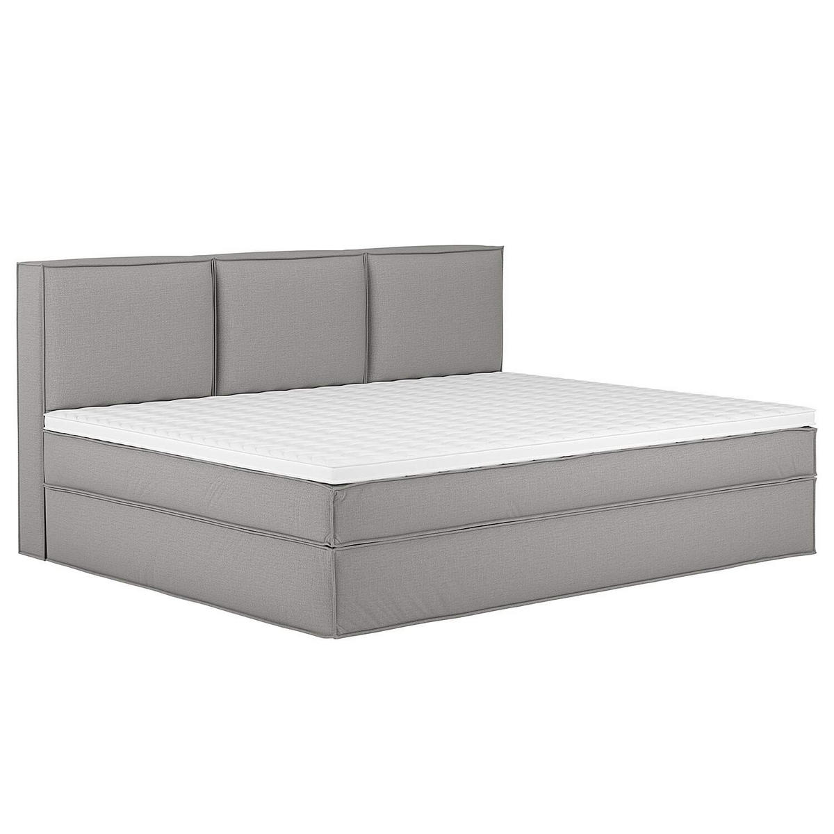 BOXSPRINGBETT 270/200 cm  in Hellgrau  - Hellgrau, Design, Textil (270/200cm) - home24