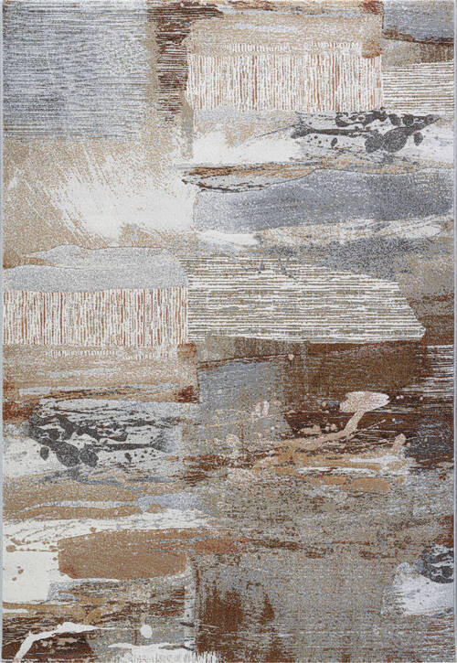 WEBTEPPICH 80/150 cm Argentum Braun, Creme, Grau  - Creme/Braun, KONVENTIONELL, Textil (80/150cm) - Novel