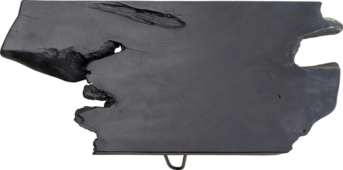 COUCHTISCH Teakholz massiv 100/40/40 cm Freiform Schwarz  - Schwarz, Design, Holz/Metall (100/40/40cm) - Kare-Design